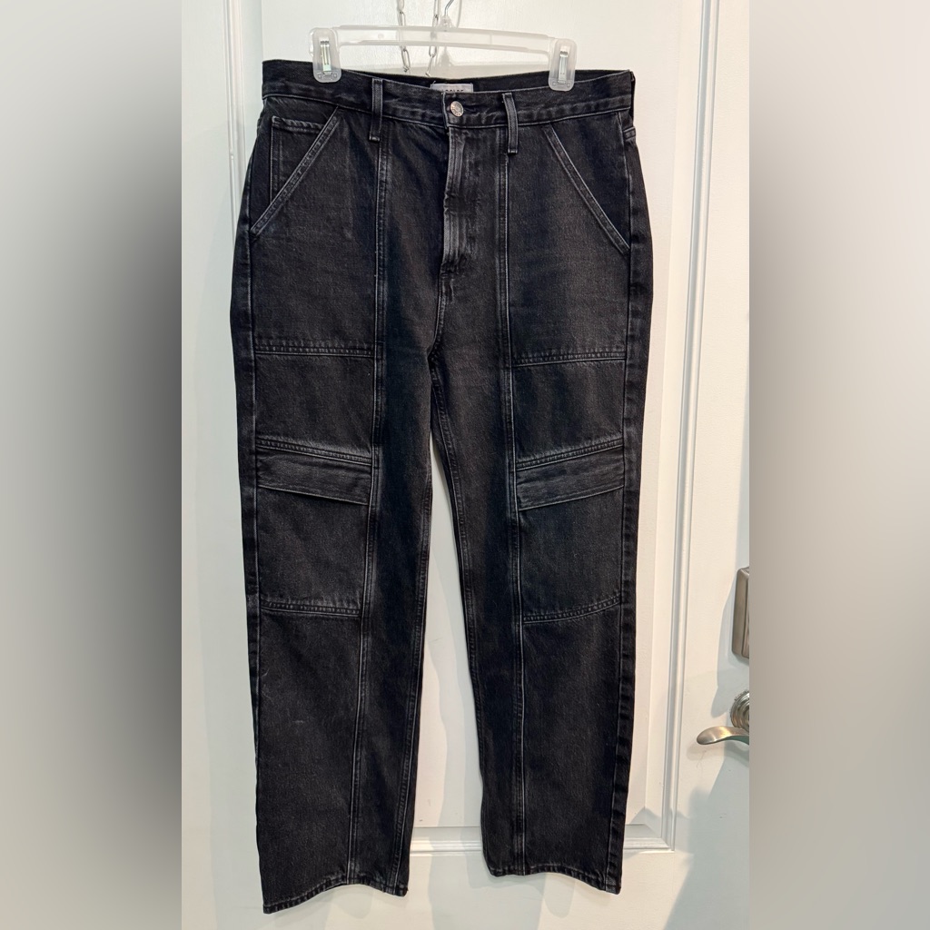 Agolde Black Cooper Utility Jeans